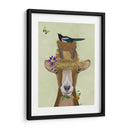 Cabra En Sombrero De Paja - Fab Funky | Cuadro decorativo de Canvas Lab
