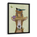 Cabra En Sombrero De Paja - Fab Funky | Cuadro decorativo de Canvas Lab