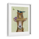 Cabra En Sombrero De Paja - Fab Funky | Cuadro decorativo de Canvas Lab