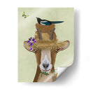 Cabra En Sombrero De Paja - Fab Funky | Cuadro decorativo de Canvas Lab