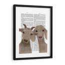 Dúo De Cabra, Mirando Tu Libro De Impresión - Fab Funky | Cuadro decorativo de Canvas Lab