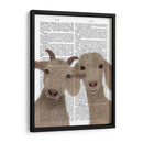 Dúo De Cabra, Mirando Tu Libro De Impresión - Fab Funky | Cuadro decorativo de Canvas Lab