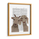Dúo De Cabra, Mirando Tu Libro De Impresión - Fab Funky | Cuadro decorativo de Canvas Lab