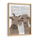 Dúo De Cabra, Mirando Tu Libro De Impresión - Fab Funky | Cuadro decorativo de Canvas Lab