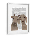 Dúo De Cabra, Mirando Tu Libro De Impresión - Fab Funky | Cuadro decorativo de Canvas Lab
