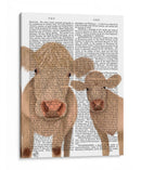 Dúo De Vaca, Crema, Mirándote Impresión De Libros - Fab Funky | Cuadro decorativo de Canvas Lab