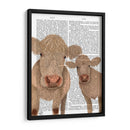 Dúo De Vaca, Crema, Mirándote Impresión De Libros - Fab Funky | Cuadro decorativo de Canvas Lab
