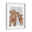 Dúo De Vaca, Crema, Mirándote Impresión De Libros - Fab Funky | Cuadro decorativo de Canvas Lab