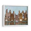 Manada De Burro En La Cerca - Fab Funky | Cuadro decorativo de Canvas Lab