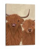 Highland Cow Duo, Mirándote - Fab Funky | Cuadro decorativo de Canvas Lab