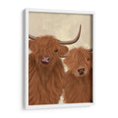Highland Cow Duo, Mirándote - Fab Funky | Cuadro decorativo de Canvas Lab