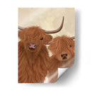 Highland Cow Duo, Mirándote - Fab Funky | Cuadro decorativo de Canvas Lab