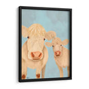 Dúo De Vaca, Crema, Mirándote - Fab Funky | Cuadro decorativo de Canvas Lab