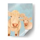 Dúo De Vaca, Crema, Mirándote - Fab Funky | Cuadro decorativo de Canvas Lab