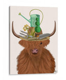 Sombrero De Vacas Y Jardineros De Las Tierras Altas - Fab Funky | Cuadro decorativo de Canvas Lab