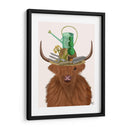 Sombrero De Vacas Y Jardineros De Las Tierras Altas - Fab Funky | Cuadro decorativo de Canvas Lab