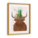 Sombrero De Vacas Y Jardineros De Las Tierras Altas - Fab Funky | Cuadro decorativo de Canvas Lab