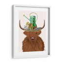 Sombrero De Vacas Y Jardineros De Las Tierras Altas - Fab Funky | Cuadro decorativo de Canvas Lab