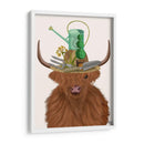 Sombrero De Vacas Y Jardineros De Las Tierras Altas - Fab Funky | Cuadro decorativo de Canvas Lab