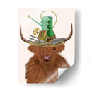 Sombrero De Vacas Y Jardineros De Las Tierras Altas - Fab Funky | Cuadro decorativo de Canvas Lab