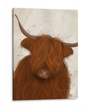 Vaca Highland 3, Retrato - Fab Funky | Cuadro decorativo de Canvas Lab