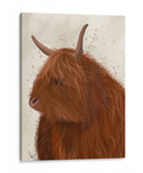 Vaca Highland 4, Retrato - Fab Funky | Cuadro decorativo de Canvas Lab