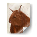 Vaca Highland 4, Retrato - Fab Funky | Cuadro decorativo de Canvas Lab