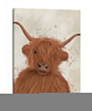 Highland Cow 8, Retrato - Fab Funky | Cuadro decorativo de Canvas Lab