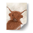 Highland Cow 8, Retrato - Fab Funky | Cuadro decorativo de Canvas Lab