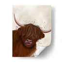 Vaca Highland 5, Retrato - Fab Funky | Cuadro decorativo de Canvas Lab