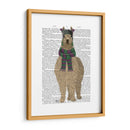 Llama Con Bufanda Púrpura, Impresión De Libro Completo - Fab Funky | Cuadro decorativo de Canvas Lab