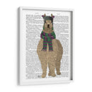 Llama Con Bufanda Púrpura, Impresión De Libro Completo - Fab Funky | Cuadro decorativo de Canvas Lab