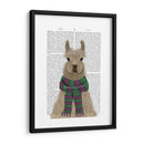 Llama Con Bufanda Púrpura, Impresión De Libro De Retratos - Fab Funky | Cuadro decorativo de Canvas Lab
