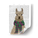 Llama Con Bufanda Púrpura, Impresión De Libro De Retratos - Fab Funky | Cuadro decorativo de Canvas Lab