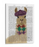 Llama Dapper Book Print - Fab Funky | Cuadro decorativo de Canvas Lab
