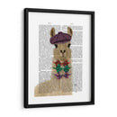 Llama Dapper Book Print - Fab Funky | Cuadro decorativo de Canvas Lab
