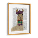 Llama Dapper Book Print - Fab Funky | Cuadro decorativo de Canvas Lab