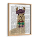 Llama Dapper Book Print - Fab Funky | Cuadro decorativo de Canvas Lab