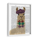 Llama Dapper Book Print - Fab Funky | Cuadro decorativo de Canvas Lab