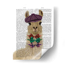 Llama Dapper Book Print - Fab Funky | Cuadro decorativo de Canvas Lab