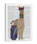 Llama Golfing Book Print - Fab Funky | Cuadro decorativo de Canvas Lab