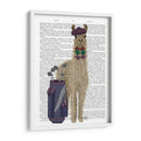 Llama Golfing Book Print - Fab Funky | Cuadro decorativo de Canvas Lab
