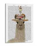 Llama Ice Cream Hat Book Print - Fab Funky | Cuadro decorativo de Canvas Lab