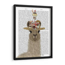 Llama Ice Cream Hat Book Print - Fab Funky | Cuadro decorativo de Canvas Lab