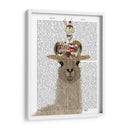 Llama Ice Cream Hat Book Print - Fab Funky | Cuadro decorativo de Canvas Lab