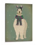 Llama Con Bufanda Púrpura, Lleno - Fab Funky | Cuadro decorativo de Canvas Lab