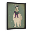 Llama Con Bufanda Púrpura, Lleno - Fab Funky | Cuadro decorativo de Canvas Lab