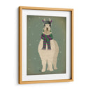 Llama Con Bufanda Púrpura, Lleno - Fab Funky | Cuadro decorativo de Canvas Lab