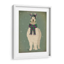 Llama Con Bufanda Púrpura, Lleno - Fab Funky | Cuadro decorativo de Canvas Lab