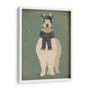 Llama Con Bufanda Púrpura, Lleno - Fab Funky | Cuadro decorativo de Canvas Lab